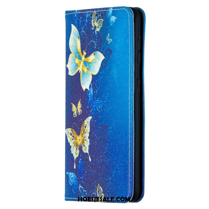 Bescherming Hoesje voor Samsung Galaxy S21 5G Folio-hoesje Kleurrijke Vlinders