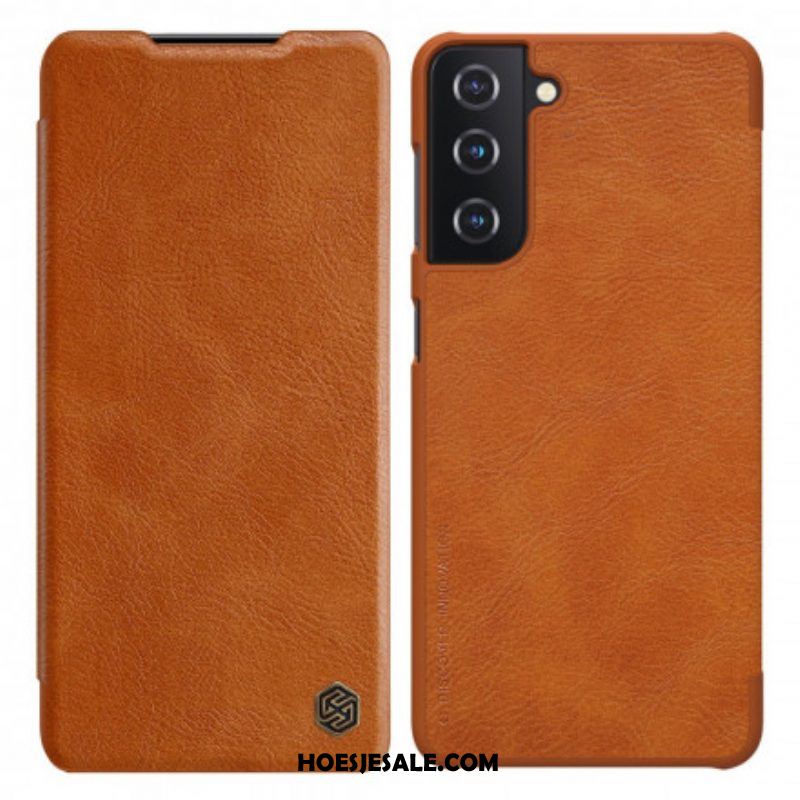 Bescherming Hoesje voor Samsung Galaxy S21 Plus 5G Folio-hoesje Nillkin Qin-serie