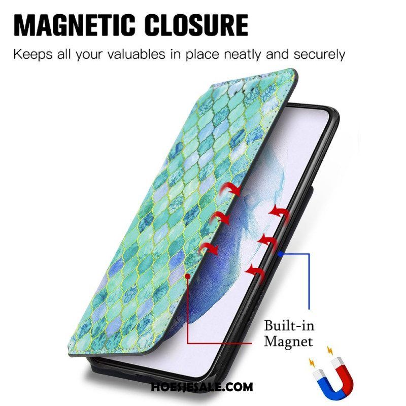 Bescherming Hoesje voor Samsung Galaxy S21 Ultra 5G Folio-hoesje Verrassend Kleurrijk Patroon