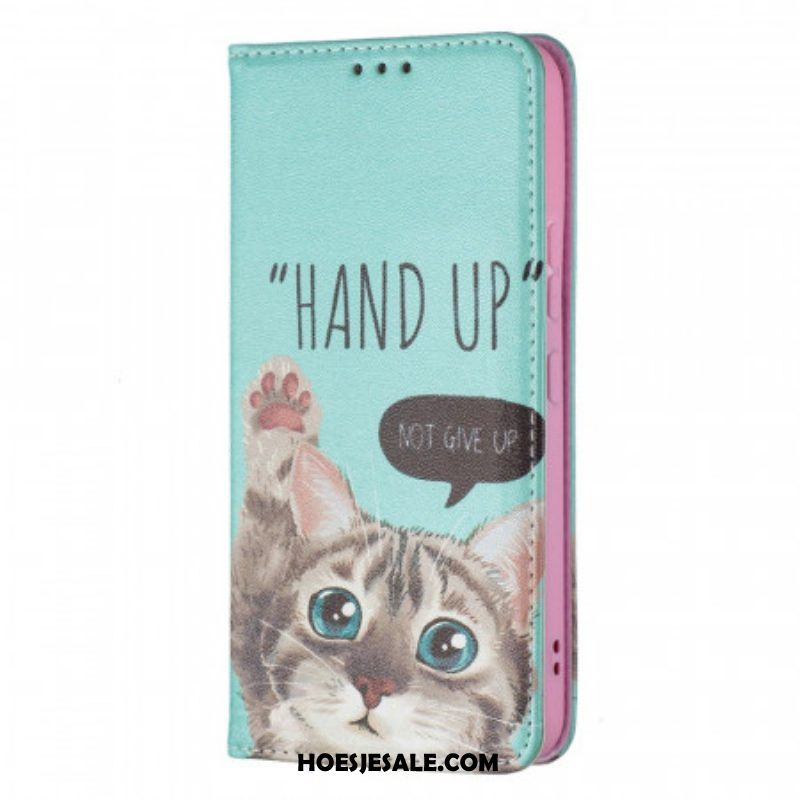 Bescherming Hoesje voor Samsung Galaxy S22 5G Folio-hoesje Hand Omhoog