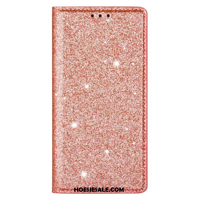 Bescherming Hoesje voor Samsung Galaxy S22 5G Folio-hoesje Paillettenstijl