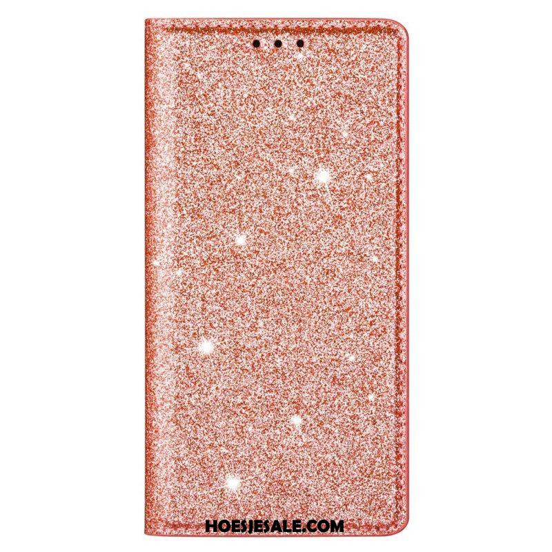 Bescherming Hoesje voor Samsung Galaxy S22 Plus 5G Folio-hoesje Paillettenstijl