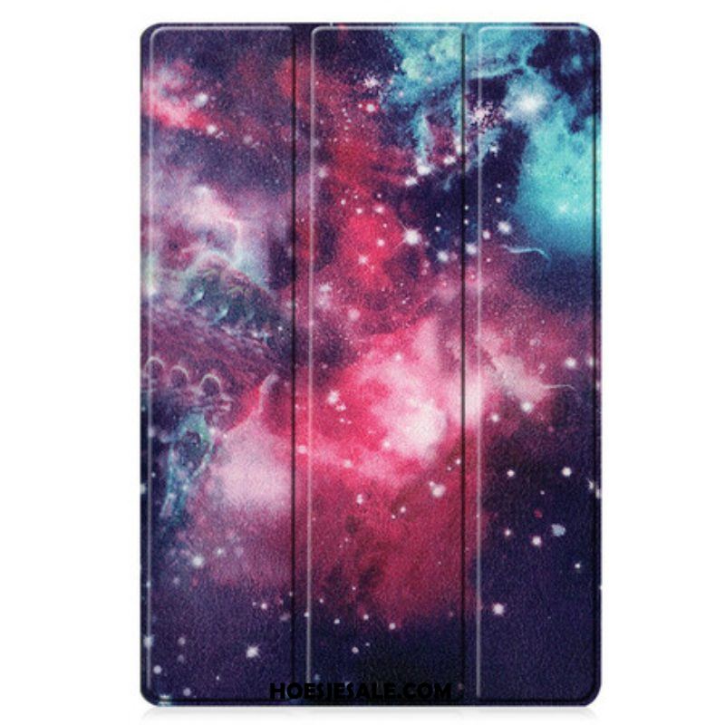 Bescherming Hoesje voor Samsung Galaxy Tab S7 FE Space Pennenhouder