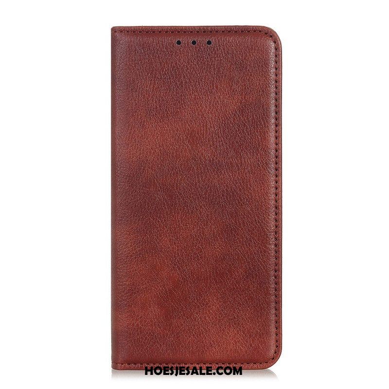 Bescherming Hoesje voor Sony Xperia 10 IV Folio-hoesje Litchi Splitleer