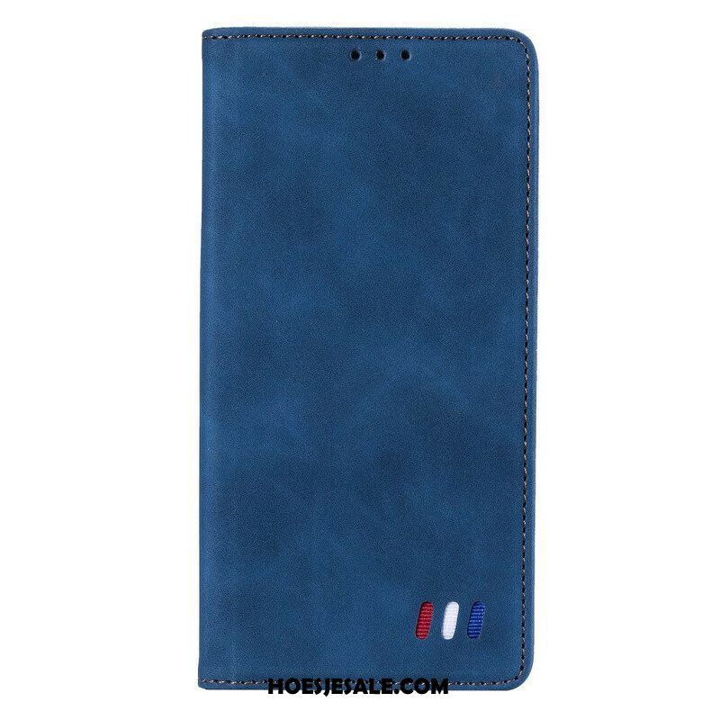 Bescherming Hoesje voor Xiaomi Redmi Note 10 5G Folio-hoesje Driekleurige Lederen Stijl