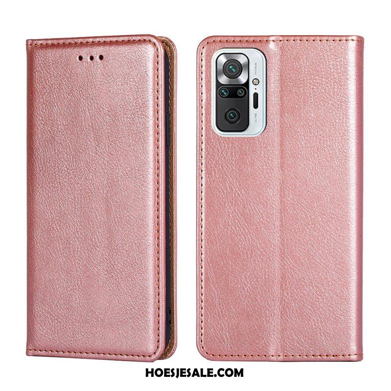 Bescherming Hoesje voor Xiaomi Redmi Note 10 Pro Folio-hoesje Vintage Lederen Stijl