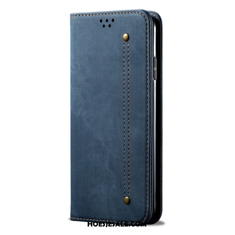 Bescherming Hoesje voor Xiaomi Redmi Note 11 Pro Plus 5G Folio-hoesje Spijkerstof