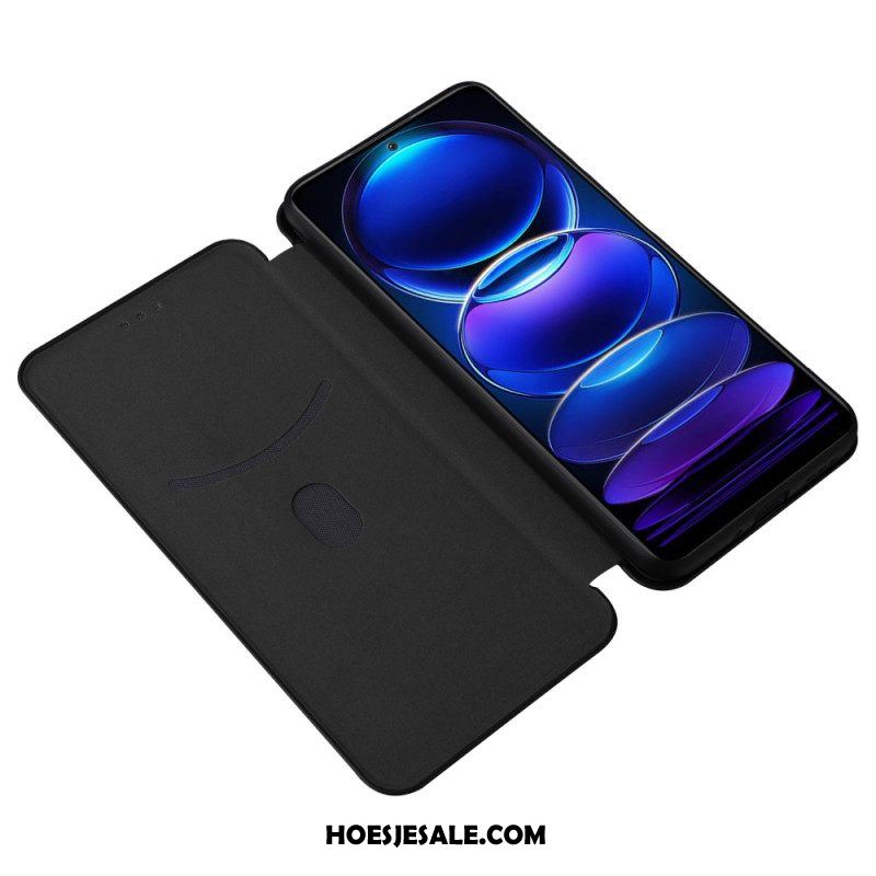 Bescherming Hoesje voor Xiaomi Redmi Note 12 5G Folio-hoesje Koolstofvezel