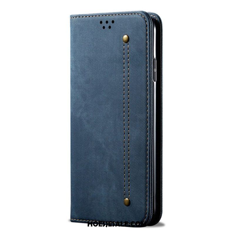 Bescherming Hoesje voor Xiaomi Redmi Note 12 Pro Plus Folio-hoesje Spijkerstof