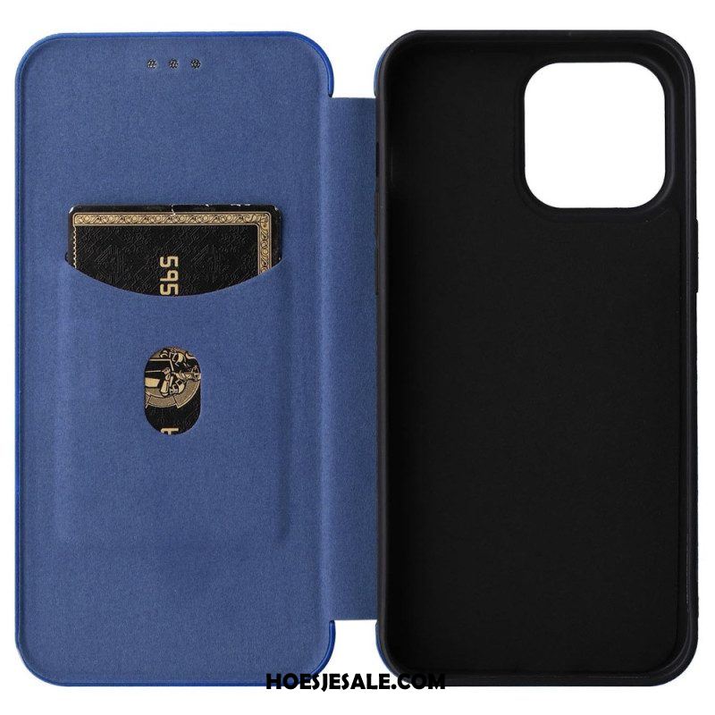 Bescherming Hoesje voor iPhone 14 Pro Max Folio-hoesje Koolstofvezel