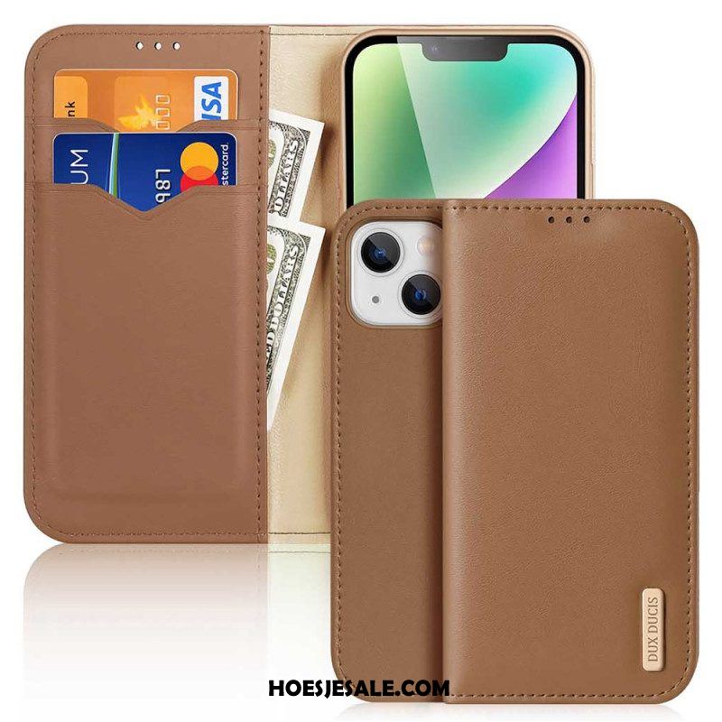 Bescherming Hoesje voor iPhone 15 Plus Folio-hoesje Hivo Serie Dux Ducis