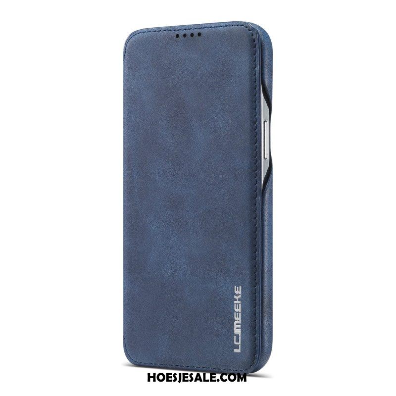 Bescherming Hoesje voor iPhone 15 Plus Folio-hoesje Imitatieleer Lc.imeeke