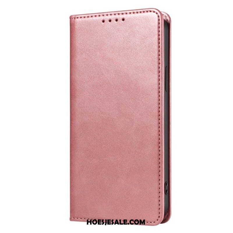 Bescherming Hoesje voor iPhone 15 Plus Folio-hoesje Klassiek Leereffect