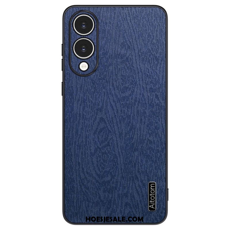 Case Hoesje Samsung Galaxy S25 5g Edge Telefoonhoesje Azns Houteffect