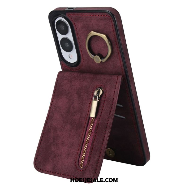 Case Hoesje Samsung Galaxy S25 5g Edge Telefoonhoesje Portemonnee Met Ritssluiting En Rfid-technologie