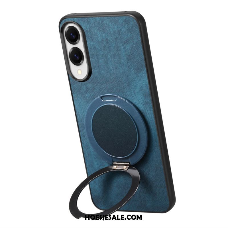 Case Hoesje Samsung Galaxy S25 5g Edge Telefoonhoesje Suède-effect Met Draaibare Standaard