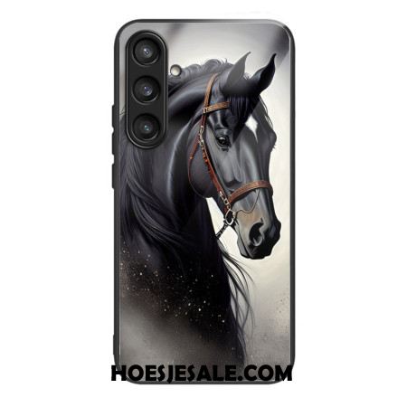 Case Hoesje Samsung Galaxy S25 5g Telefoonhoesje Gehard Glas Met Grijs Paard