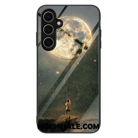 Case Hoesje Samsung Galaxy S25 5g Telefoonhoesje Maanpatroon Gehard Glas