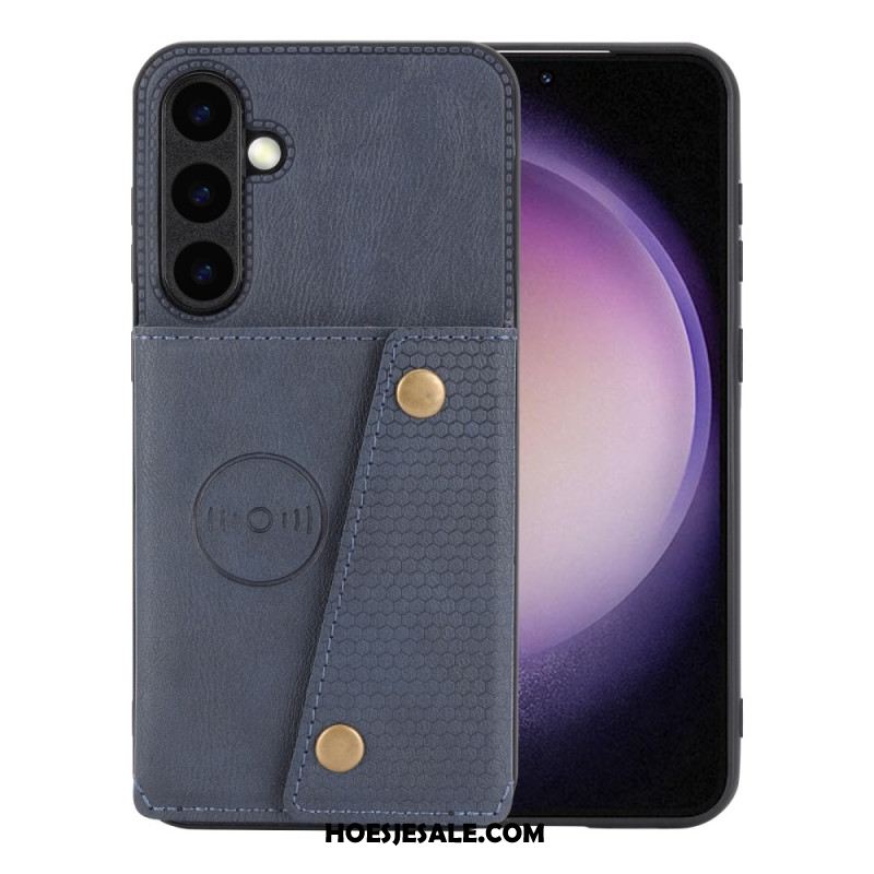 Case Hoesje Samsung Galaxy S26 Plus Telefoonhoesje Kaarthouder Met Leer-effect