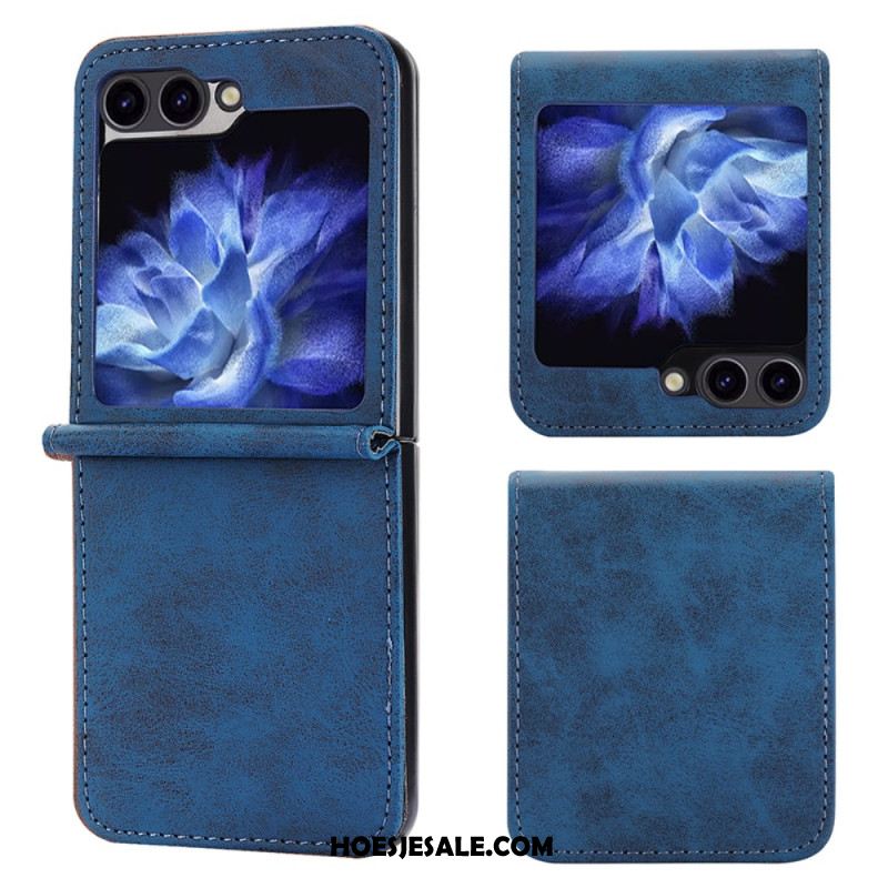 Case Hoesje Samsung Galaxy Z Flip 7 Fe Telefoonhoesje Kunstleer Leer