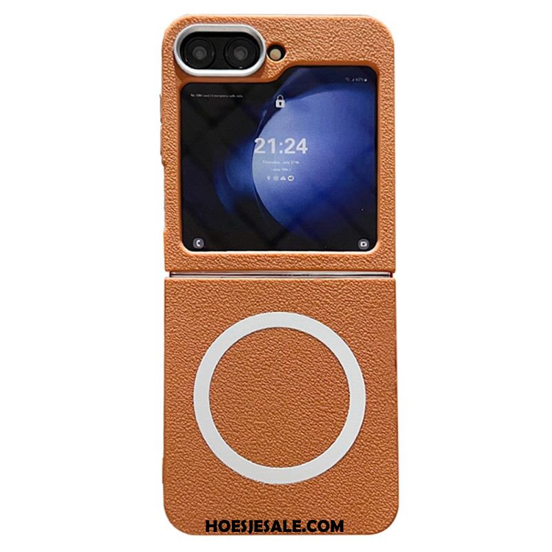 Case Hoesje Samsung Galaxy Z Flip 7 Fe Telefoonhoesje Lederlook