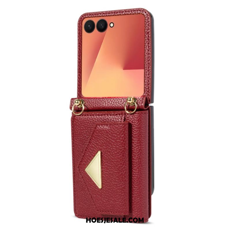 Case Hoesje Samsung Galaxy Z Flip 7 Telefoonhoesje Kaarthouder En Polsband