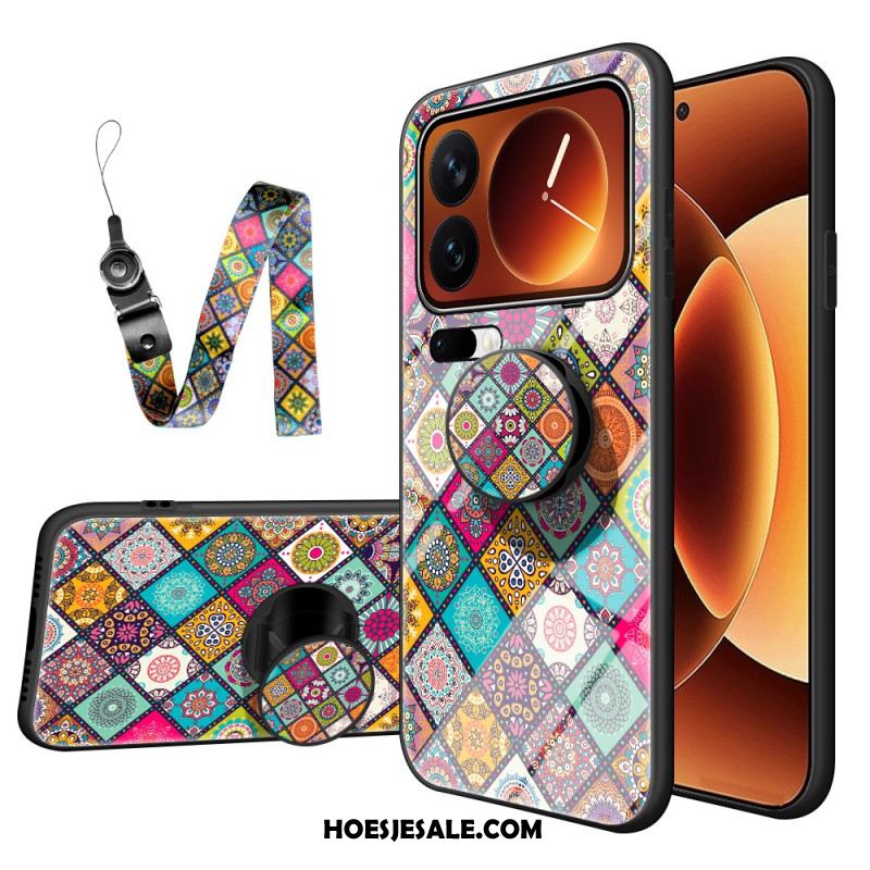 Case Hoesje Xiaomi 17 Pro Telefoonhoesje Standaard Van Gehard Glas En Draagkoord