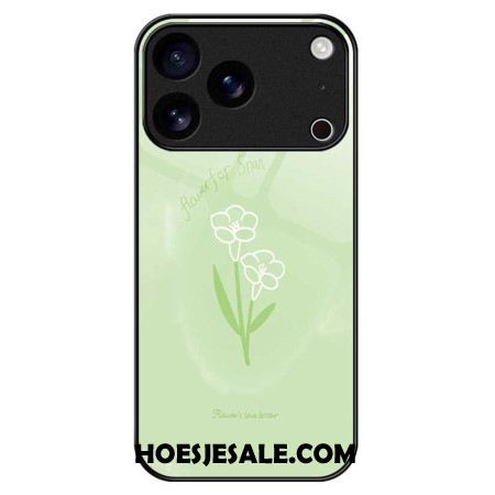 Case Hoesje iPhone 17 Pro Max Telefoonhoesje Bloemen Van Gehard Glas