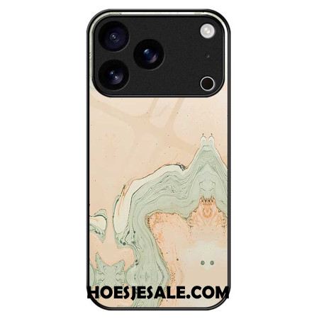 Case Hoesje iPhone 17 Pro Max Telefoonhoesje Gehard Glas Met Geschilderd Patroon