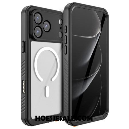 Case Hoesje iPhone 17 Pro Max Telefoonhoesje Transparante Magsafe-compatibele Waterdichte Ip68-houder