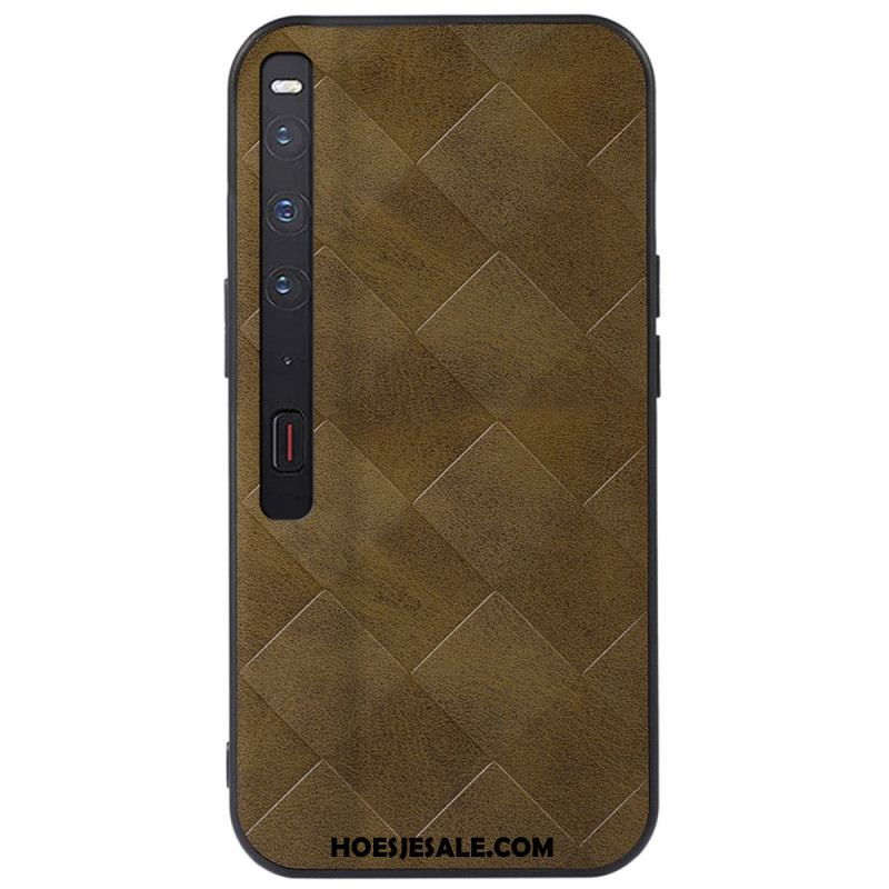 Cover Hoesje Huawei Mate XS 2 Telefoonhoesje Kunstleer Met Ruitpatroon