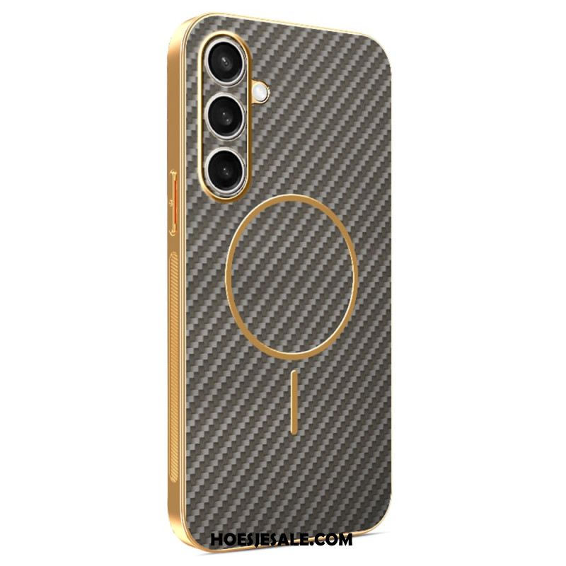 Cover Hoesje Samsung Galaxy S25 Fe Telefoonhoesje Magsafe Met Koolstofvezeldesign