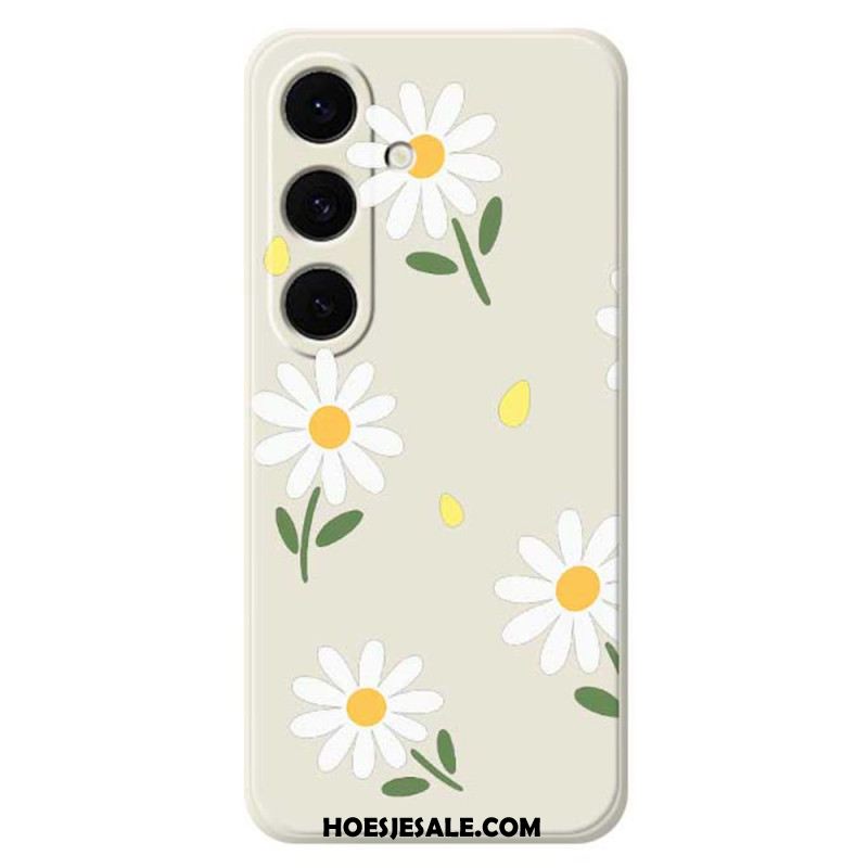 Cover Hoesje Samsung Galaxy S25 Fe Telefoonhoesje Siliconen Met Madeliefjes