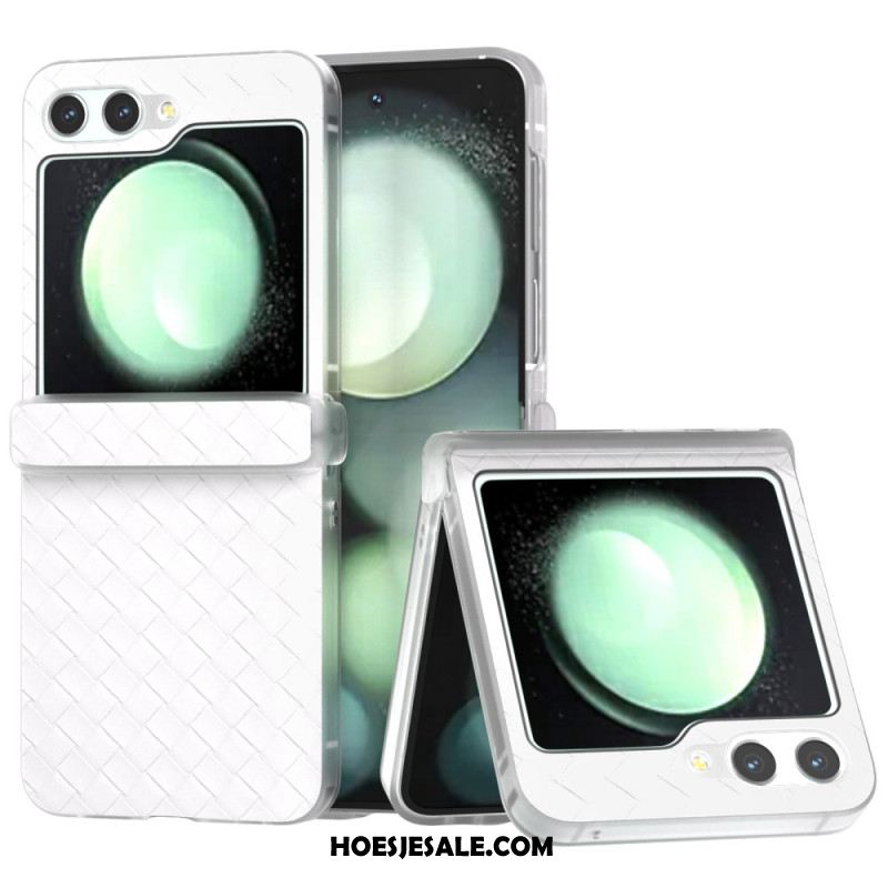 Cover Hoesje Samsung Galaxy Z Flip 7 Fe Telefoonhoesje Geweven Structuur