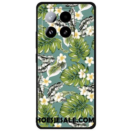 Cover Hoesje Xiaomi 15 Pro Telefoonhoesje Bananenbladeren En Gouden Bloemen