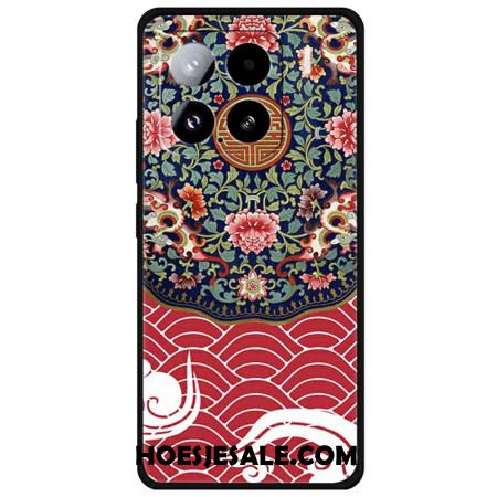 Cover Hoesje Xiaomi 15 Telefoonhoesje Bloemenboeket En Draak