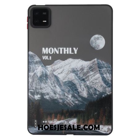 Cover Hoesje Xiaomi Pad 6 Pro Telefoonhoesje Besneeuwde Berg En Snelweg