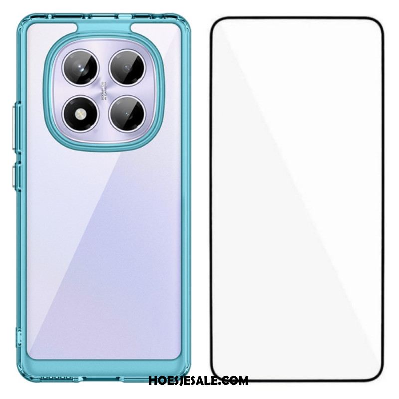 Cover Hoesje Xiaomi Redmi Note 14 Pro 4g Telefoonhoesje Hybride Met Gehard Glazen Schermbeschermer