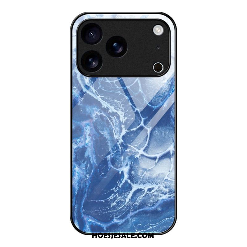 Cover Hoesje iPhone 17 Pro Max Telefoonhoesje Gehard Glas Marmer