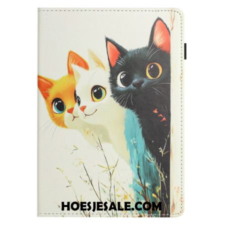 Cover Samsung Galaxy Tab S10 Fe Ontwerp Met Drie Katten