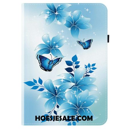 Cover Samsung Galaxy Tab S10 Fe Plus Blauwe Vlinders Bescherming Hoesje