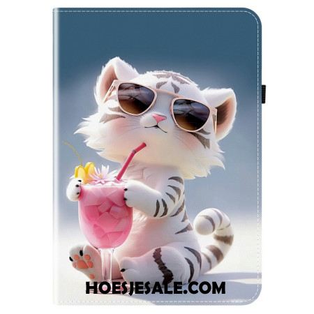 Cover Samsung Galaxy Tab S10 Fe Plus Cartoon Tijger Bescherming Hoesje