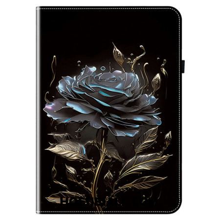 Cover Samsung Galaxy Tab S10 Fe Plus Elegante Zwarte Roos Bescherming