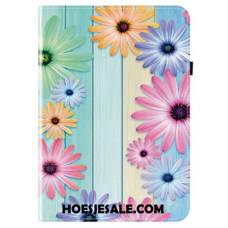 Cover Samsung Galaxy Tab S10 Fe Plus Kleurrijke Zonnebloemen Bescherming Hoesje