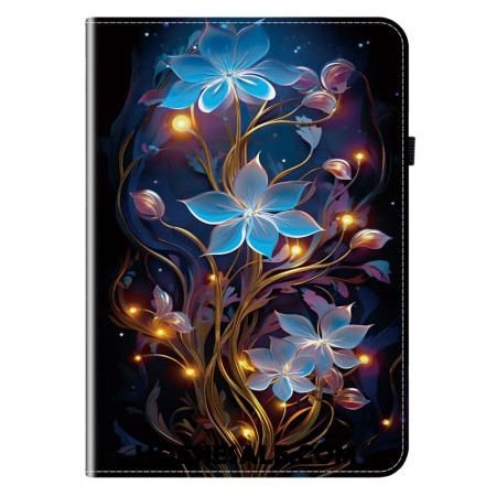 Cover Samsung Galaxy Tab S11 Blauwe Bloemen Bescherming Hoesje