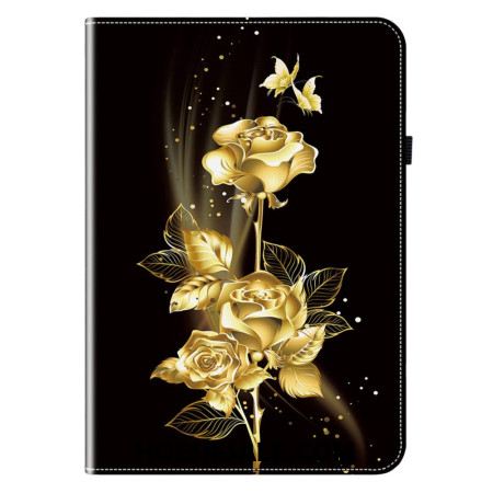 Cover Samsung Galaxy Tab S11 Vlinders En Gouden Rozen
