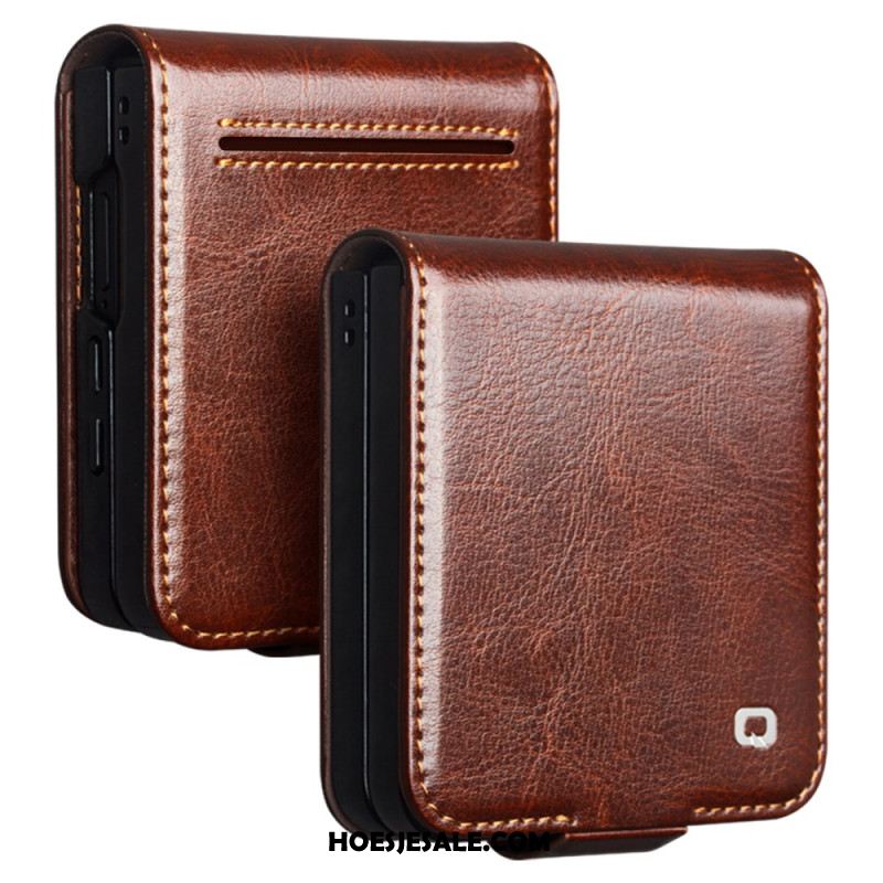 Cover Samsung Galaxy Z Flip 7 Qialino Kaarthouder Bescherming Hoesje
