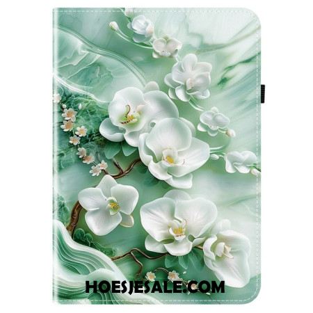 Cover Voor Samsung Galaxy Tab S10 Fe Plus Jade Bloemen