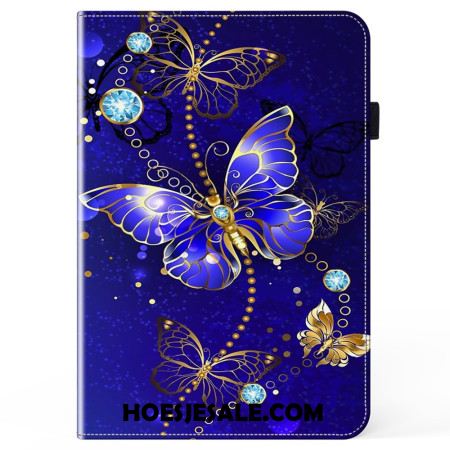 Cover Xiaomi Pad 7 / 7 Pro Blauwe Vlinders En Diamanten