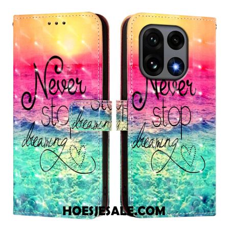 Flip Case Leren Oneplus 15 Never Stop Dreaming